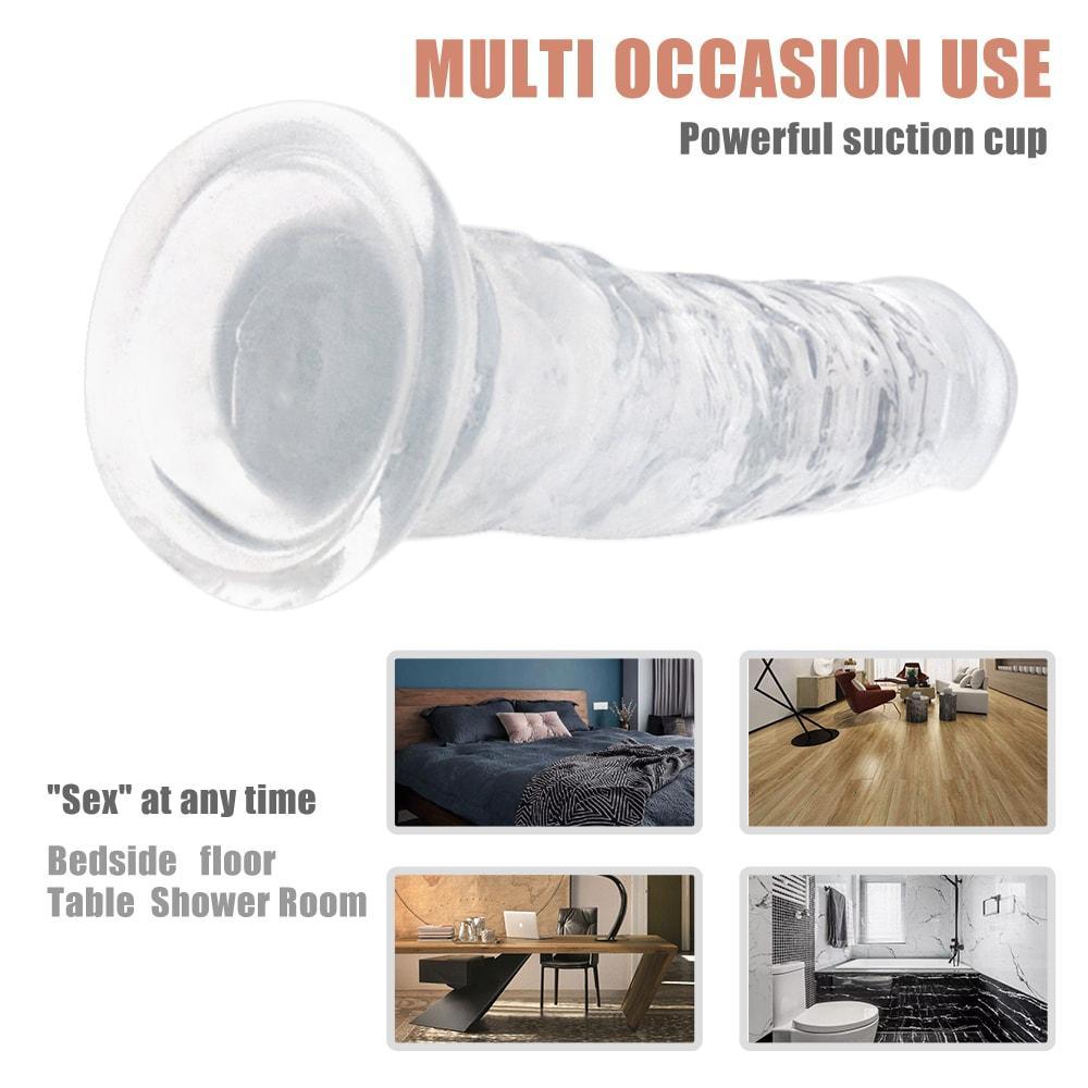 Dildo Jelly Suction Trong Thực Tế Mềm An Toàn