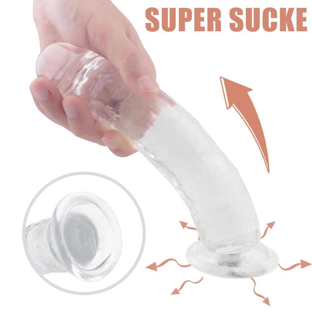 Dildo Jelly Suction Trong Thực Tế Mềm An Toàn