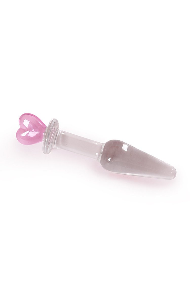 Dildo Kính Heart ICE Bulbous Trơn Ấm Lạnh