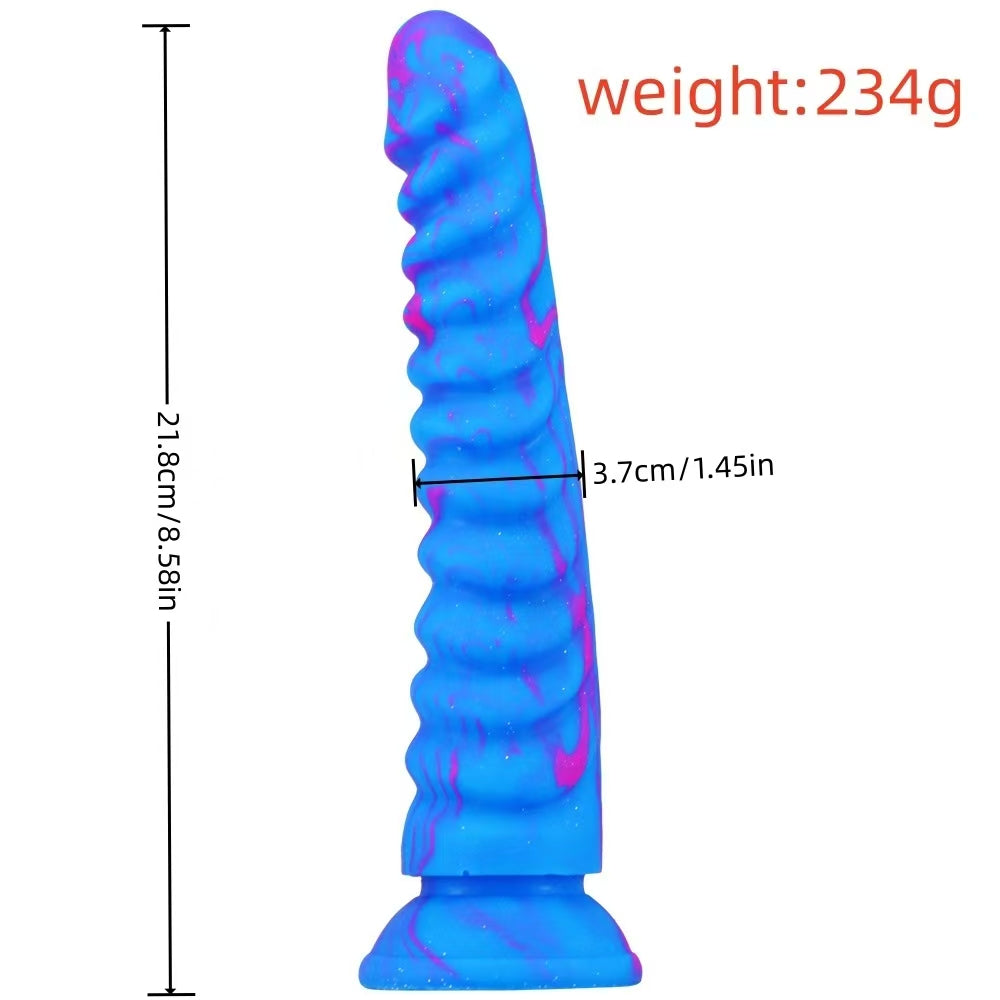Dildo Quái Blue Dragon Xanh 21.8cm Fantasy Mạnh Mẽ