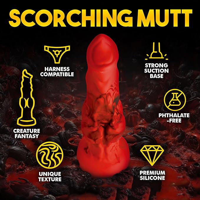 Wolf Fantasy Dildo Gồ Ghề Silicone Thực Tế Hoang Dã