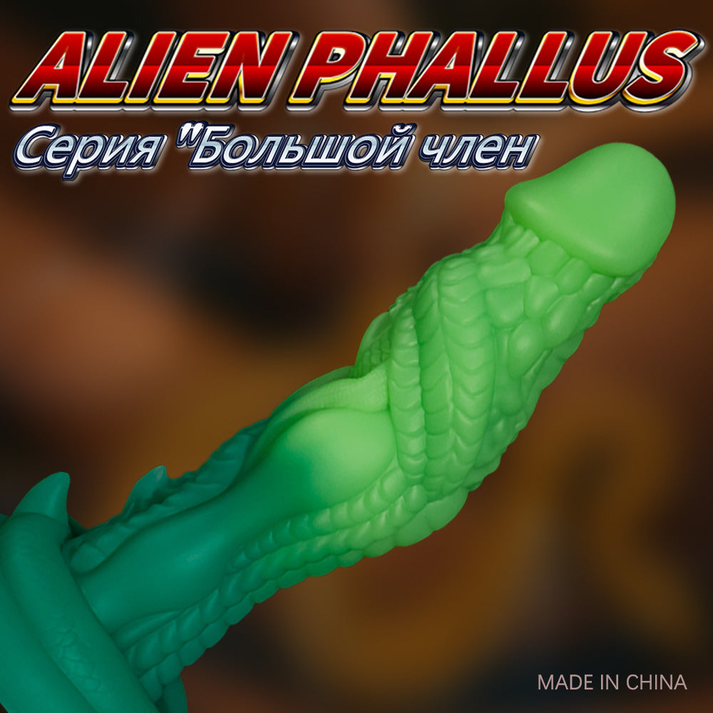 Dragon Dildo 7" Xanh Siêu Mô Phỏng Fantasy Thú Vị