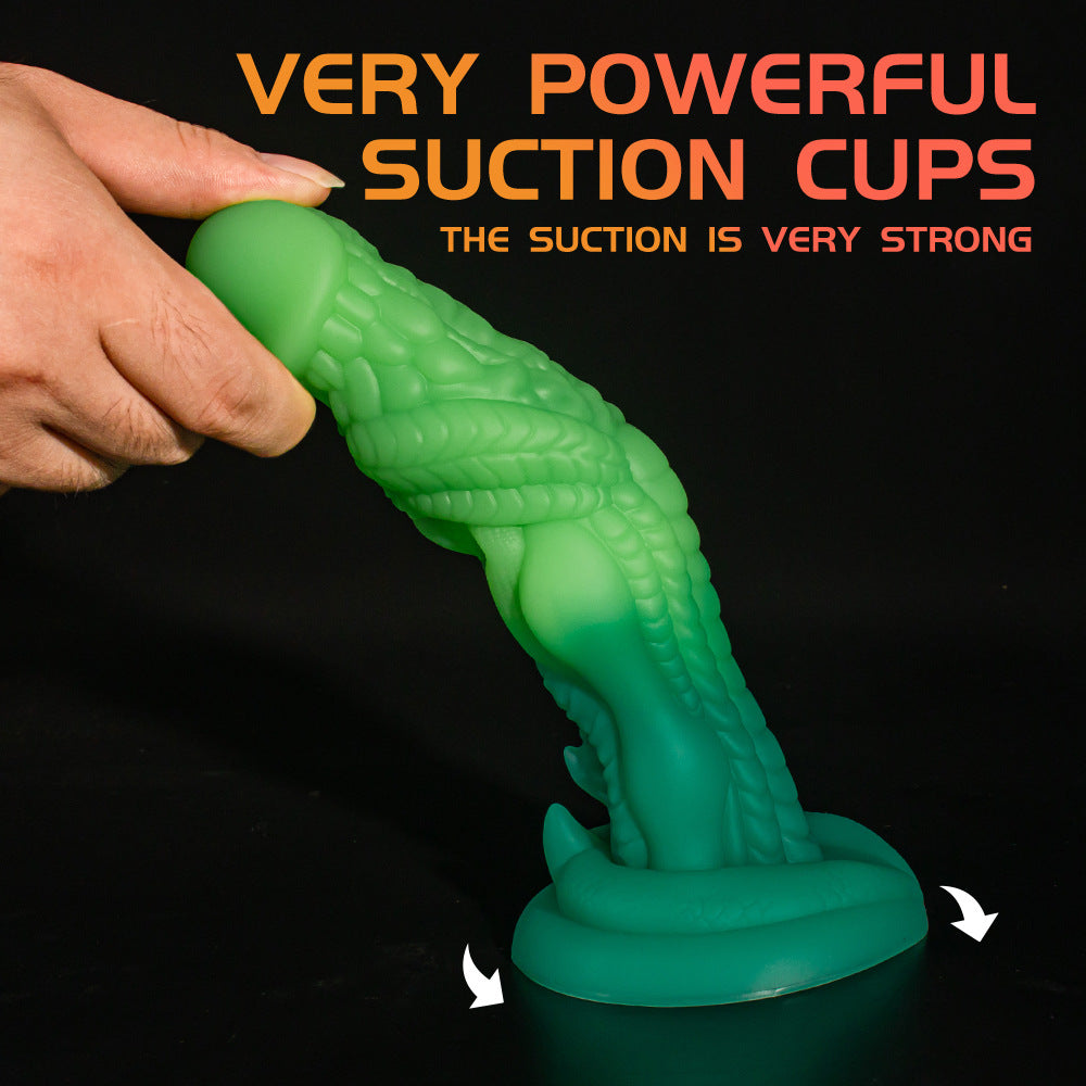 Dragon Dildo 7" Xanh Siêu Mô Phỏng Fantasy Thú Vị