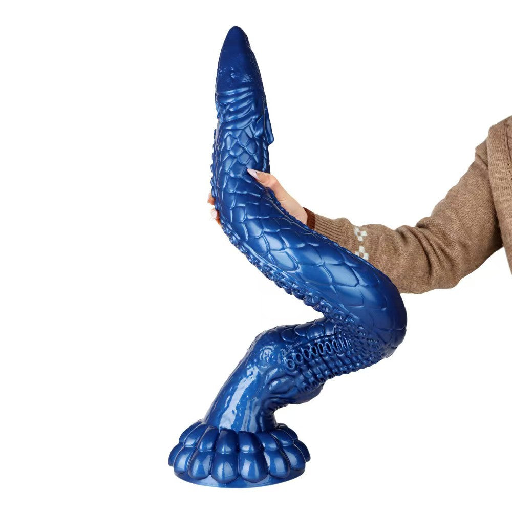 Quái Vật Tentacle Dildo Xanh 90cm Fantasy Khủng Khiếp