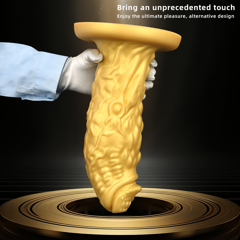 Dildo rồng vàng silicone 33cm khổng lồ fantasy mạnh mẽ[baocaosuhp] 