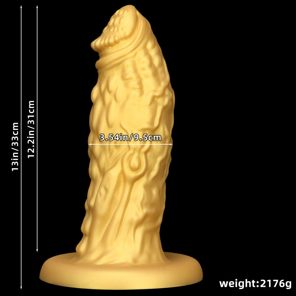 Dildo rồng vàng silicone 33cm khổng lồ fantasy mạnh mẽ[baocaosuhp] 