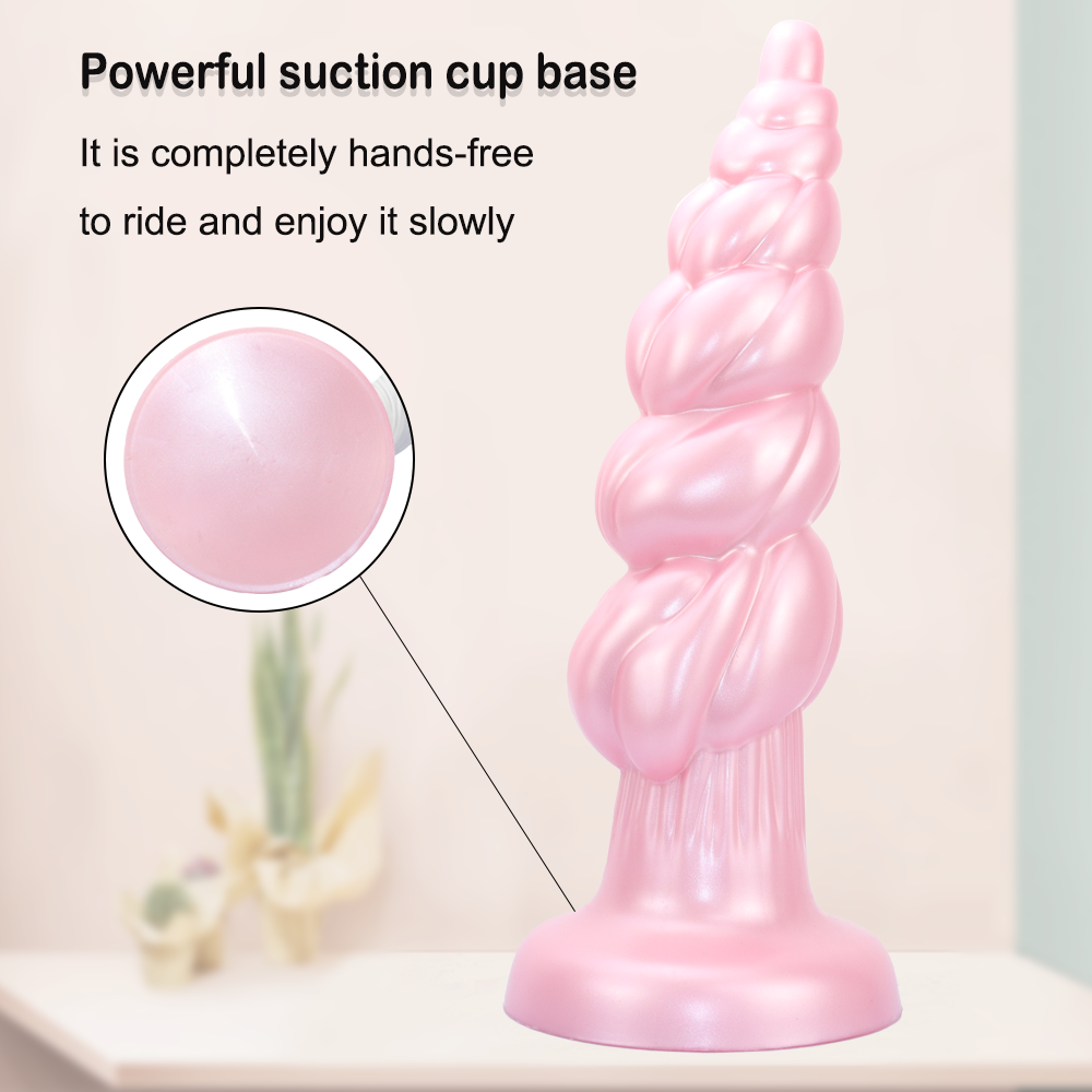 Plug Hậu Môn Khủng 14″ Gân Xoắn Silicone Sướng Điên Cuồng