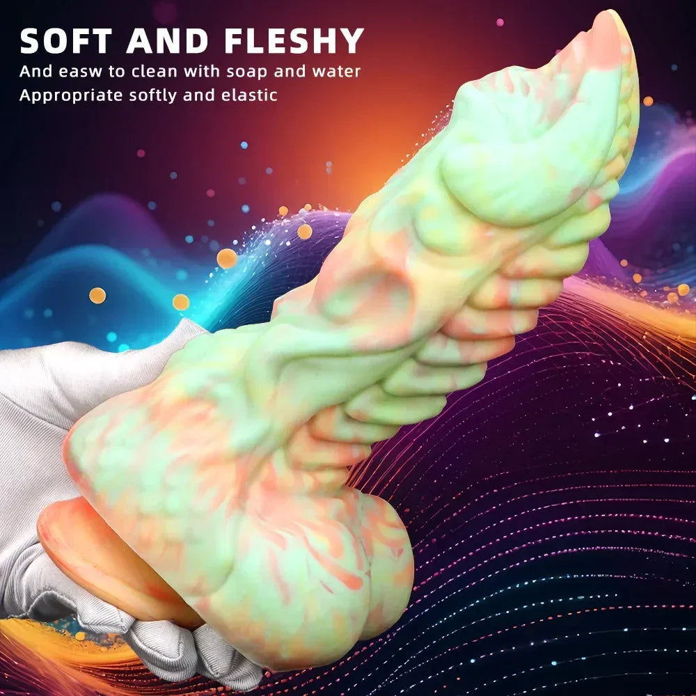 Dildo Rồng Silicone Lớn Đa Màu G-Spot Fantasy