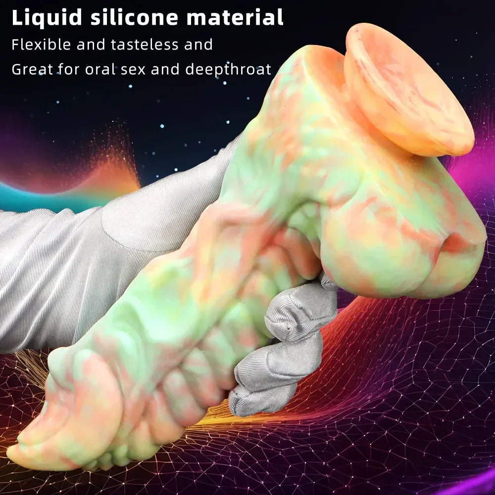 Dildo Rồng Silicone Lớn Đa Màu G-Spot Fantasy
