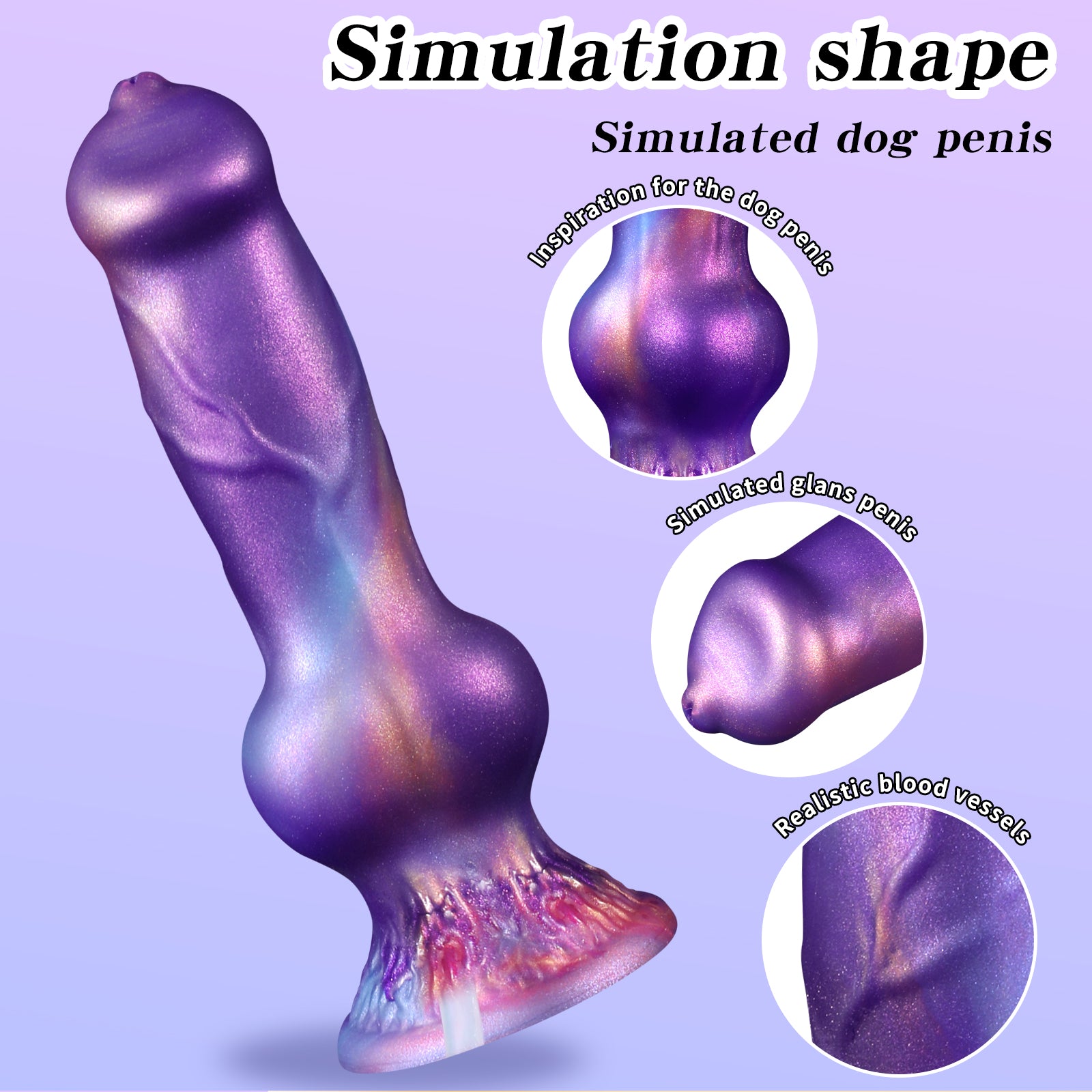 Dildo Dog Knot Tím Bơm Tinh Fantasy Huyền Ảo Siêu Phẩm