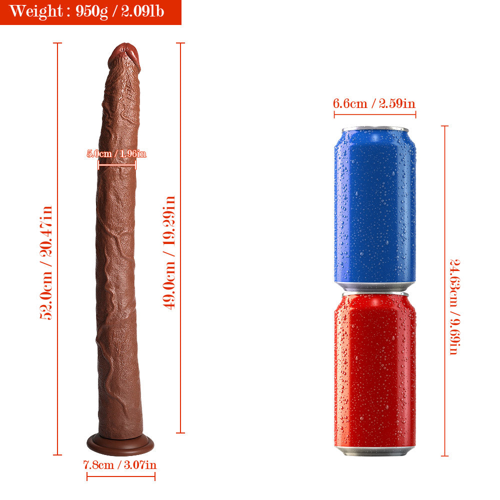 20 Inch Anal Dildo Chân Hút PVC Dài Siêu Mạnh Hậu Môn