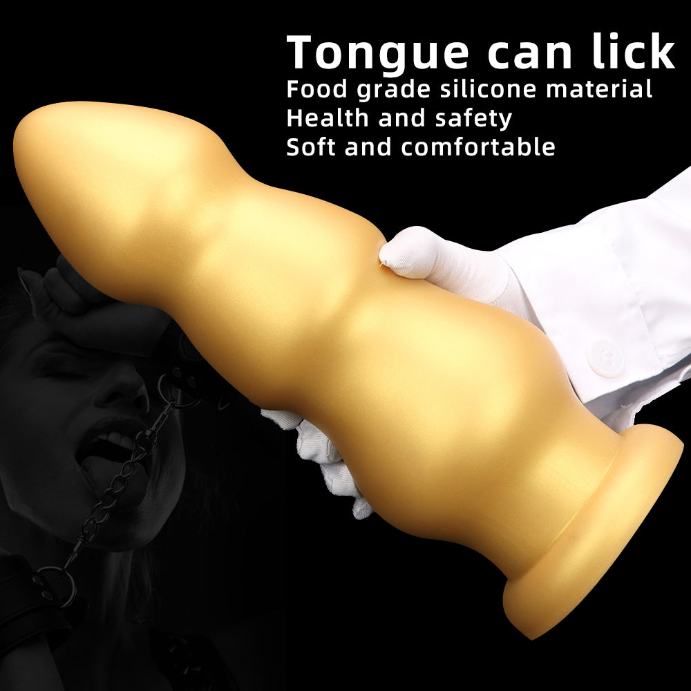 Dildo Vàng Silicone 7.6cm Dày Đầy Đặn Khoái Lạc
