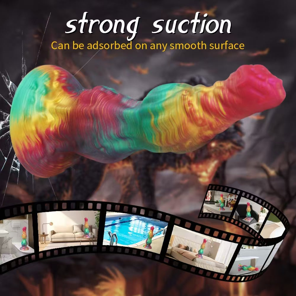 Hell Wolf Dildo Quái Vật Lớn Đa Màu Siêu Phê