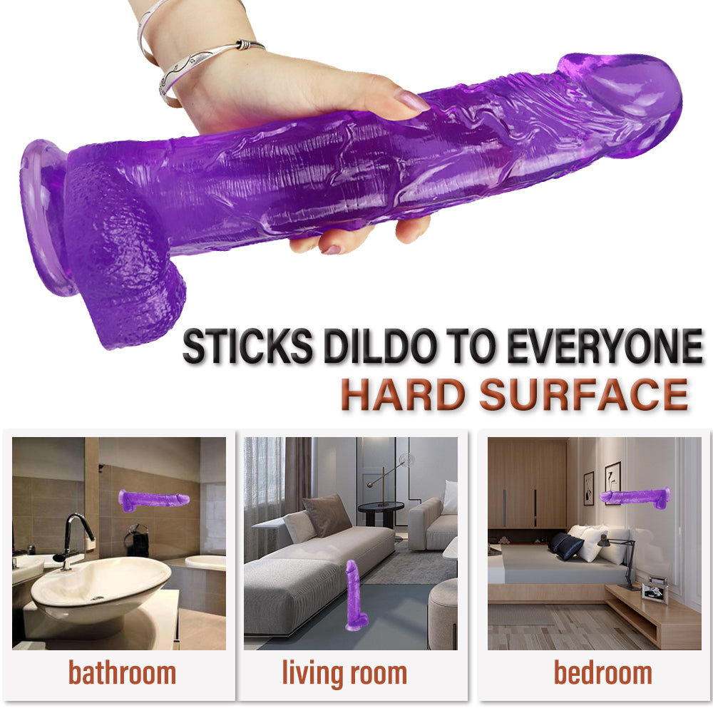Dildo Tím Khổng Lồ 30cm Thâm Nhập Đam Mê Nồng Cháy