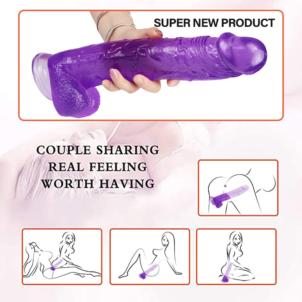 Dildo Tím Khổng Lồ 30cm Thâm Nhập Đam Mê Nồng Cháy