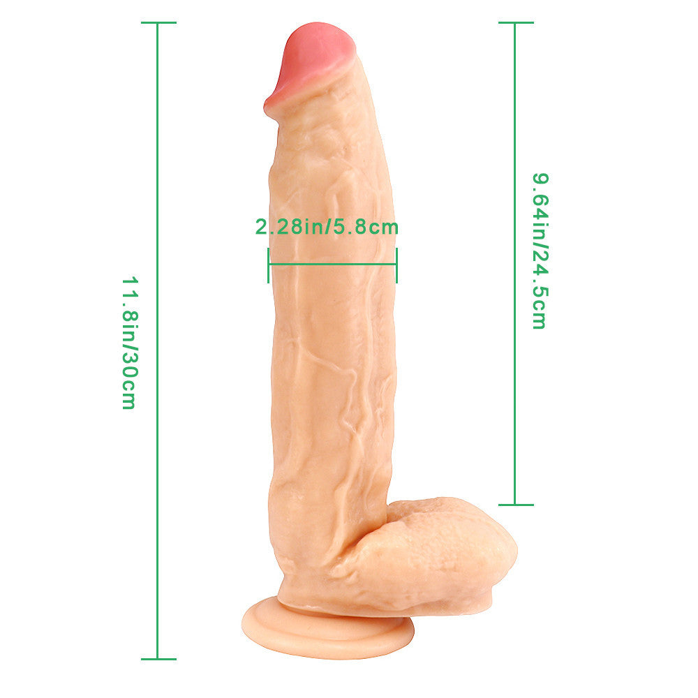 Dildo Thịt Dày 30cm Siêu Lớn Đầy Đủ Mãnh Liệt