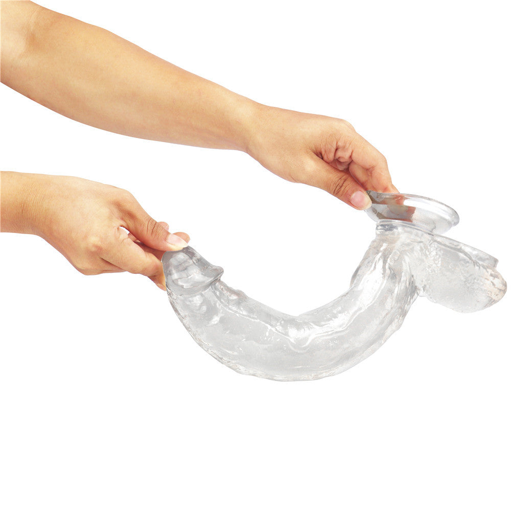 Crystal Jelly Dildo 30cm Trong Suốt Lớn Dài Đầy Đủ