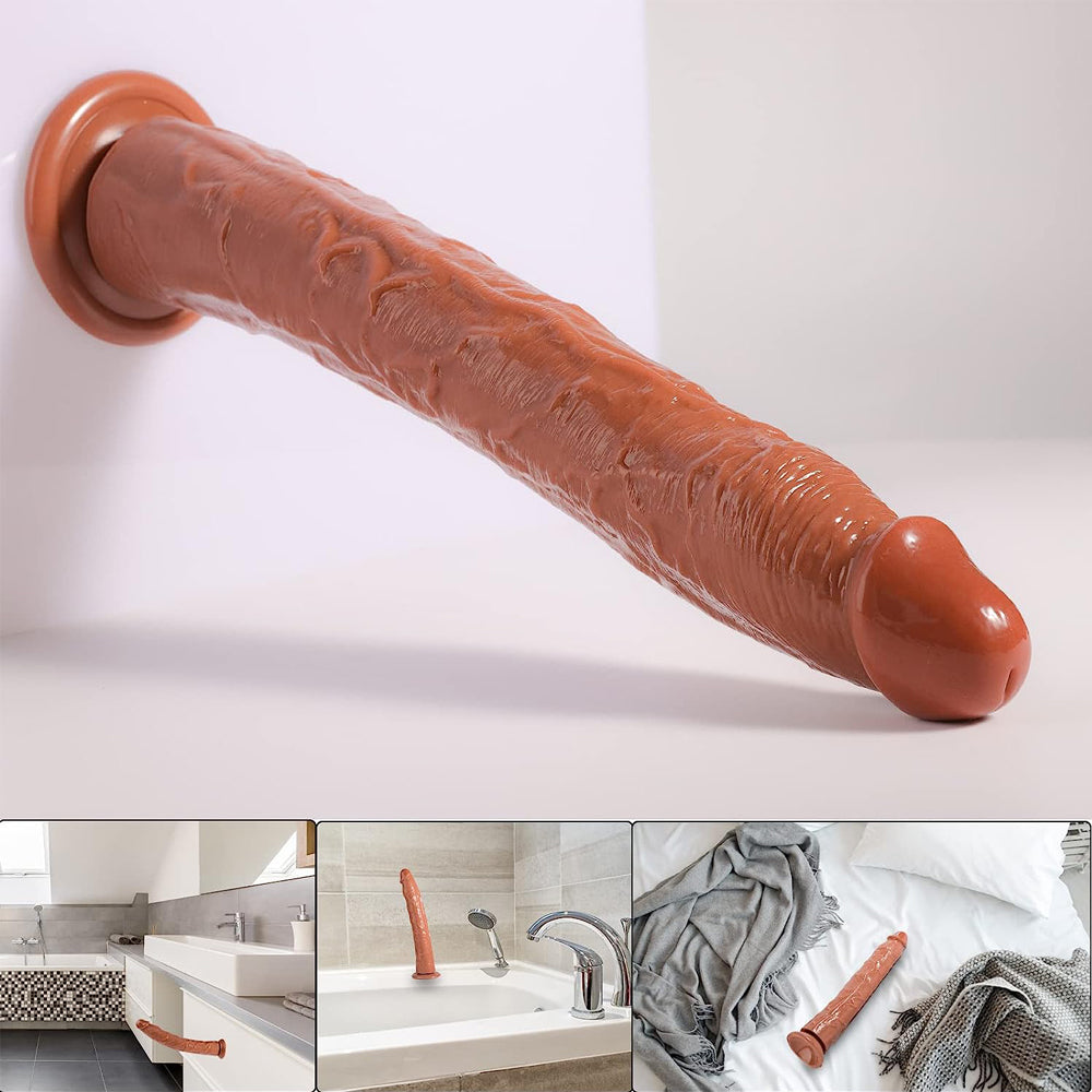 Dildo khổng lồ 34cm siêu dài 5cm giày mãnh liệt Dildo khổng lồ 34cm siêu dài 5cm giày mãnh liệt