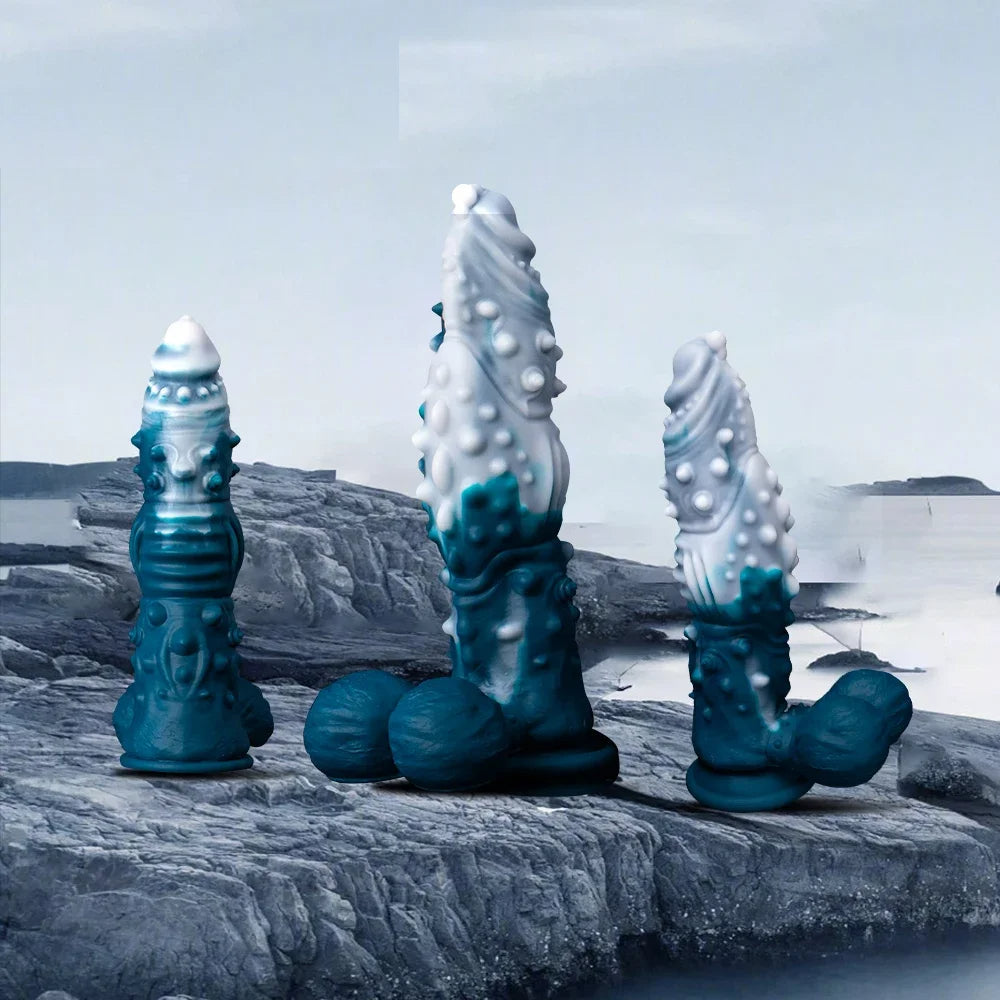 Ice Dragon Dildo Gai Fantasy Mềm Kích Thích Mạnh