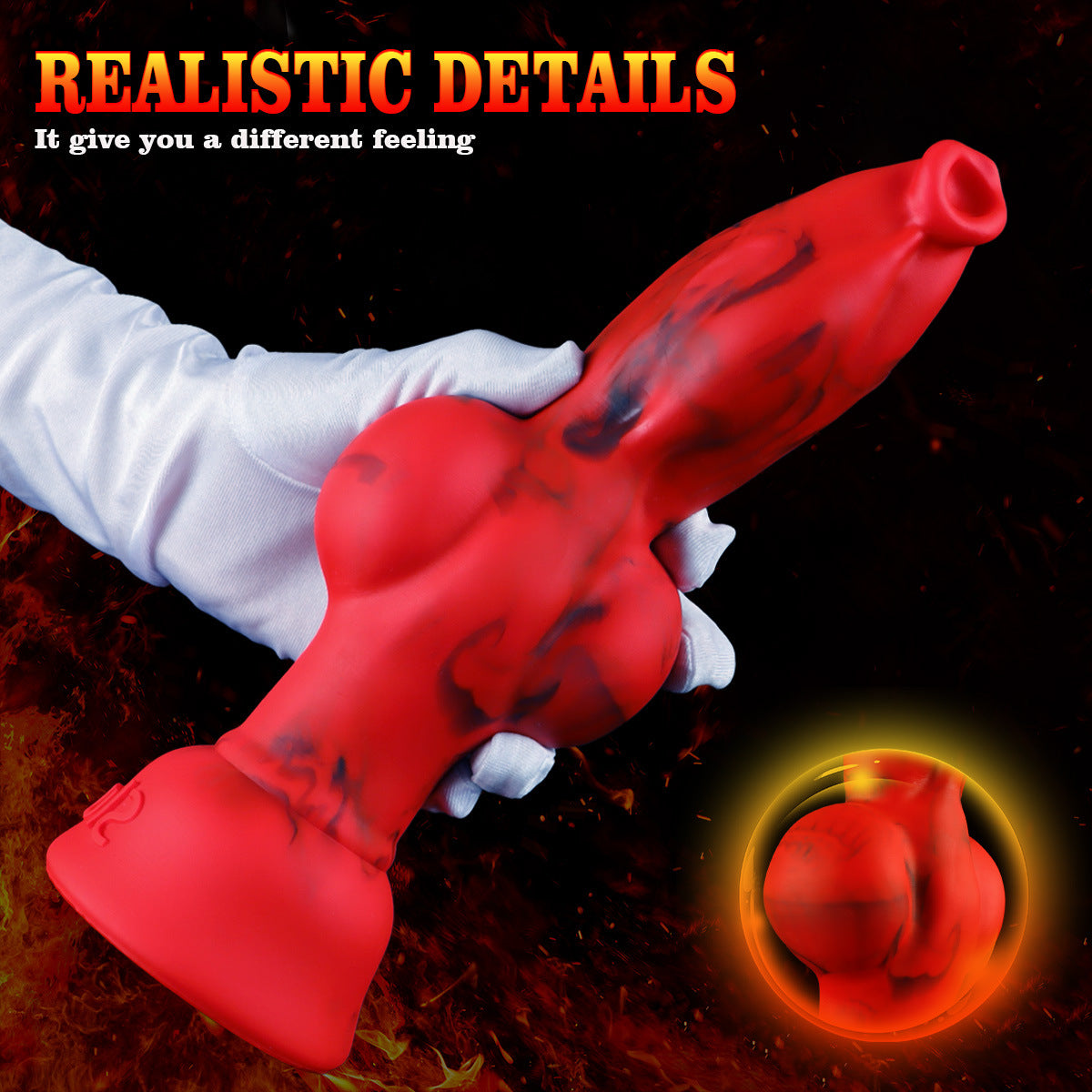 Dog Dildo Knot Đỏ 25cm Lớn Đa Kích Cỡ Siêu Phẩm