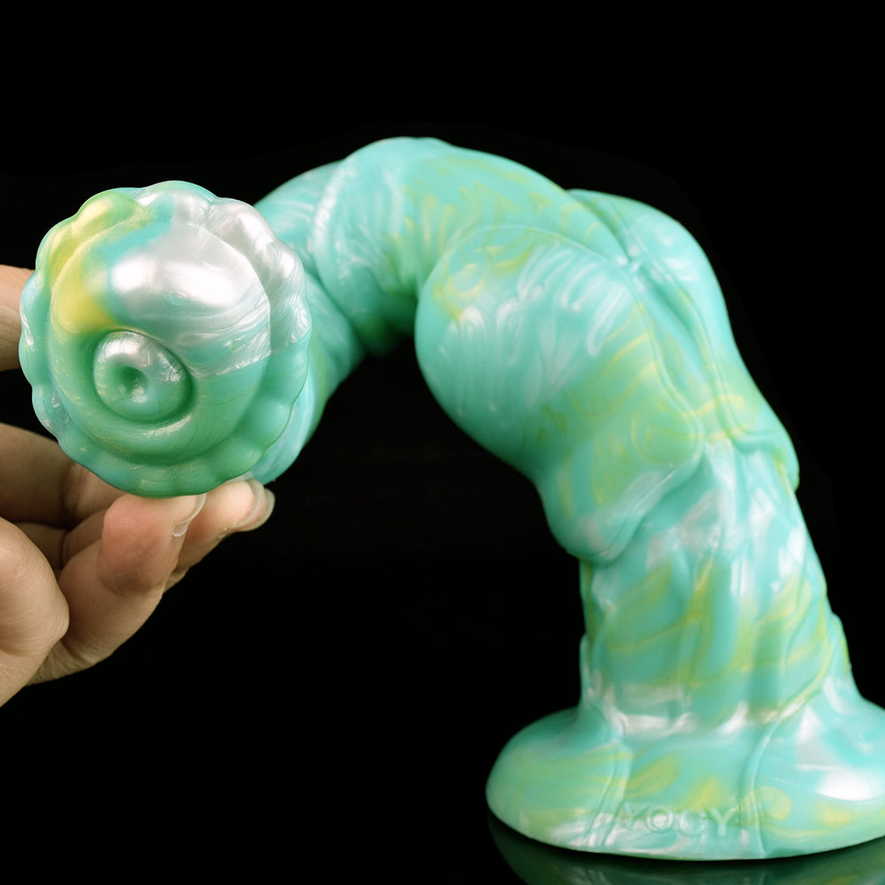 Horse Dildo 12 Inch Xanh Nút Thắt Khổng Lồ Siêu Phẩm