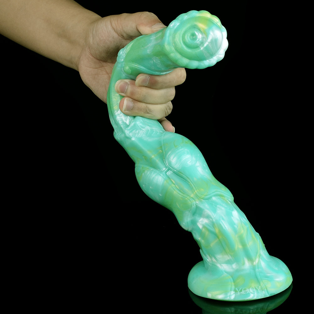 Horse Dildo 12 Inch Xanh Nút Thắt Khổng Lồ Siêu Phẩm