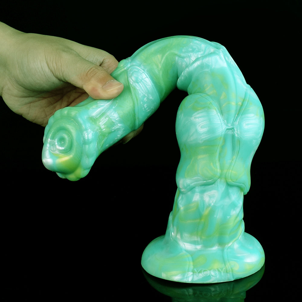 Horse Dildo 12 Inch Xanh Nút Thắt Khổng Lồ Siêu Phẩm