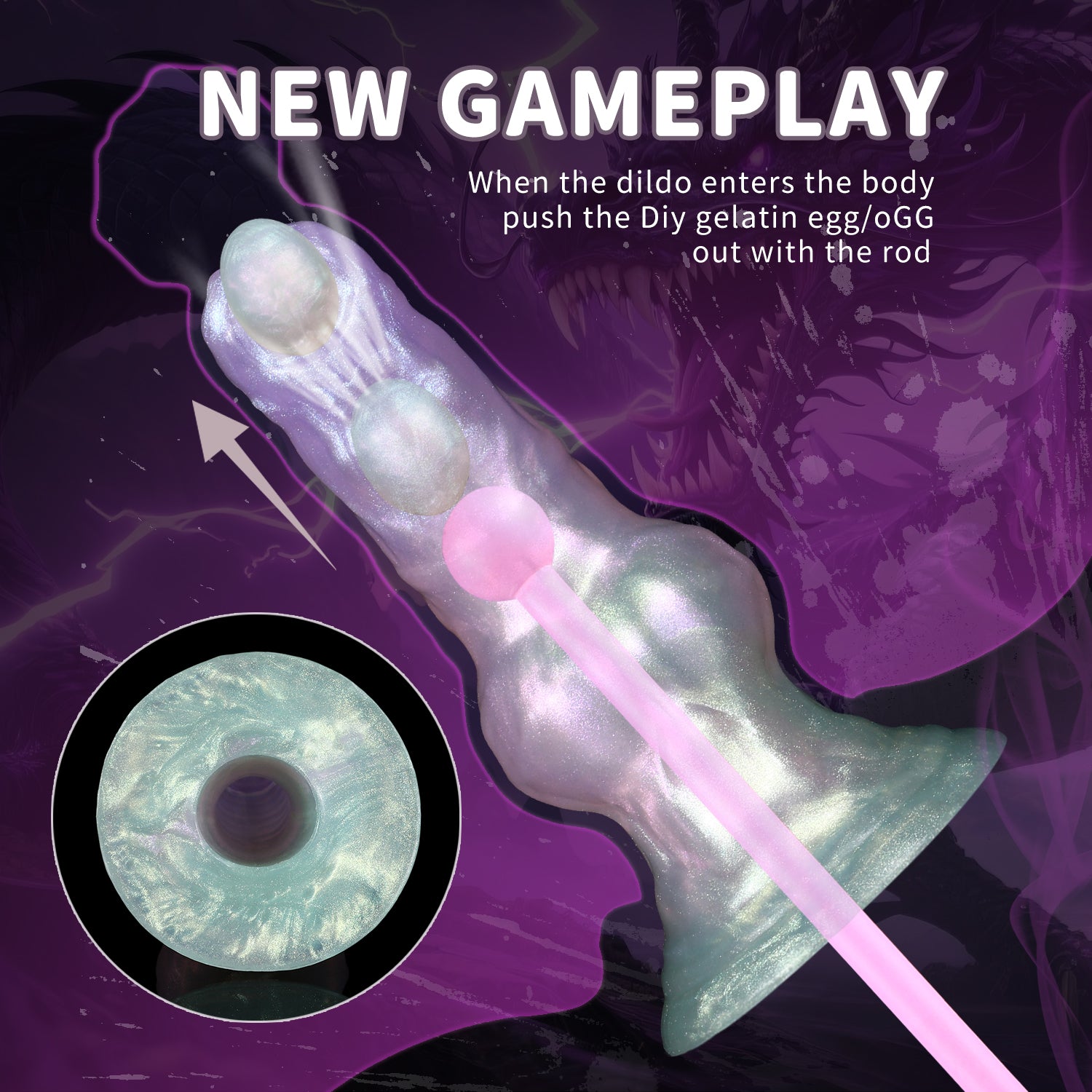 Dildo Ovipositor 20cm Hút Fantasy Lạ Thực Tế