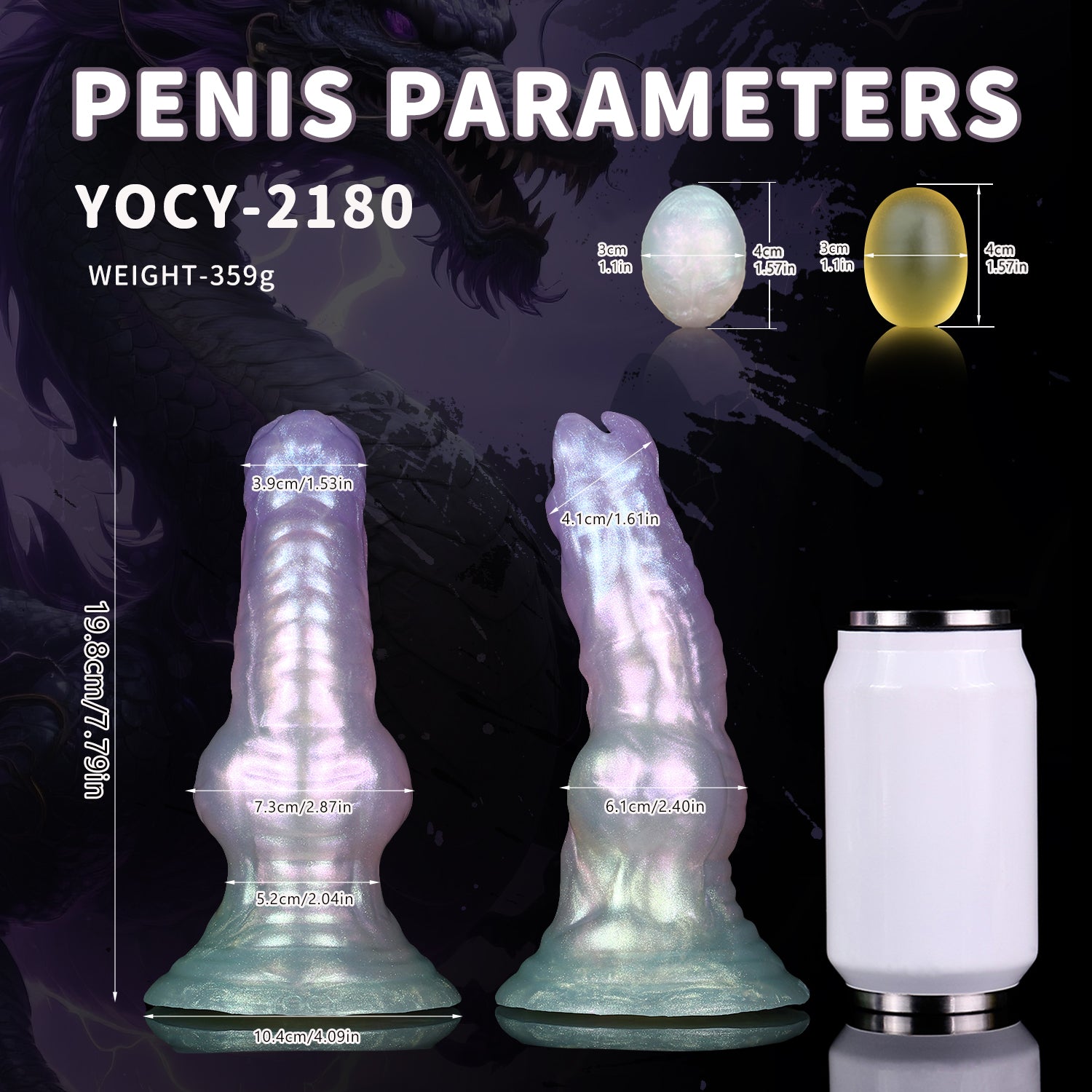 Dildo Ovipositor 20cm Hút Fantasy Lạ Thực Tế