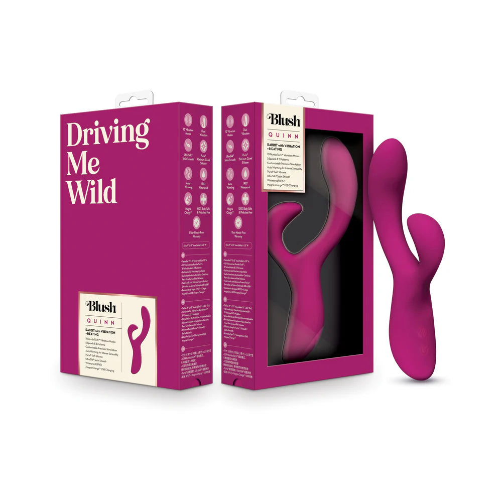 Blush Quinn Rabbit Vibro Đỏ Kích Thích Đôi Chính Xác 