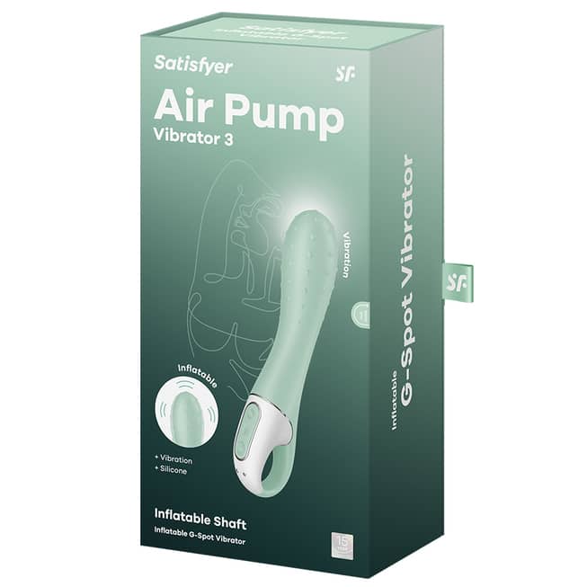 Satisfyer Air Pump G-Spot 20cm Xanh Nở Rung