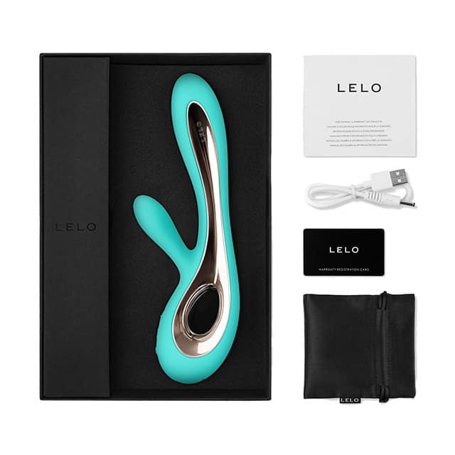 Lelo Soraya 2 rabbit vibrator xanh ngọc silicone cao cấp