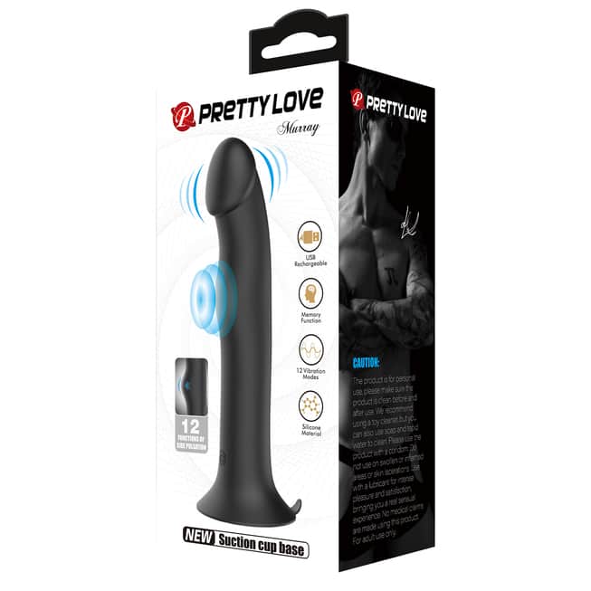 Vibrator Pretty Love Murray đen hút rung cực phê
