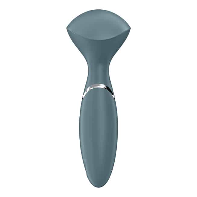 Satisfyer Mini Wand-er vibromassager xám silicon nhỏ gọn mạnh