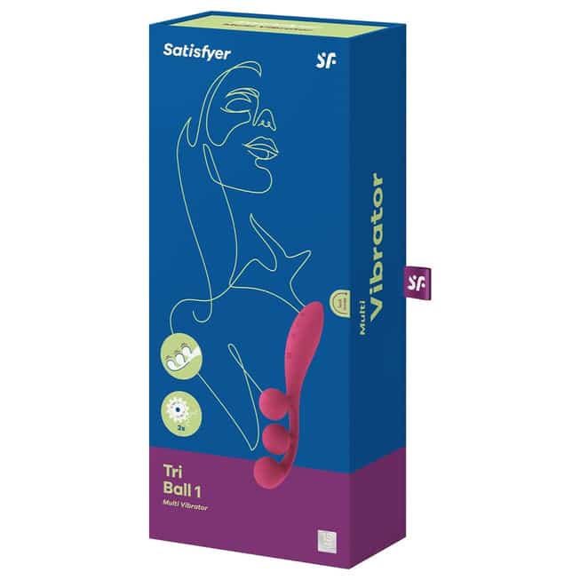 Tri Ball 1 Satisfyer Rung Đa Điểm Đỏ Silicone Thú Vị