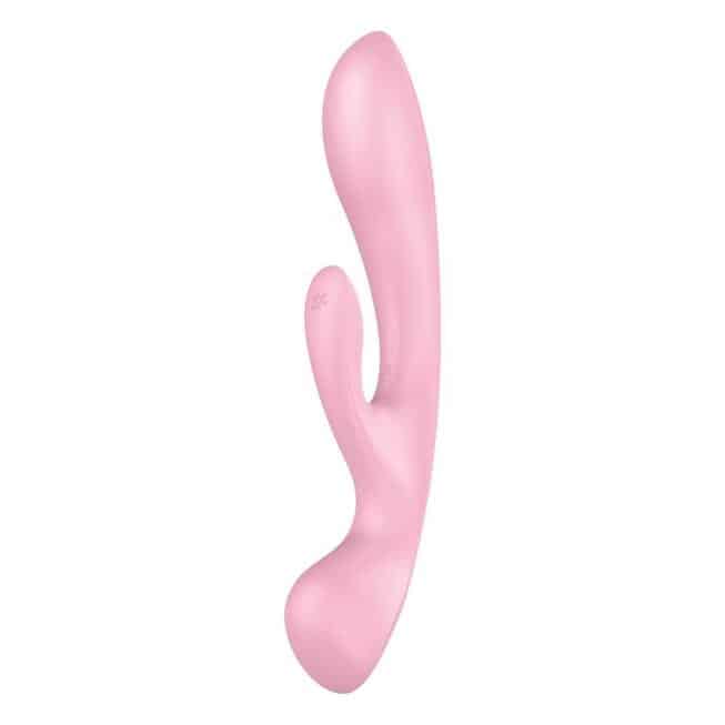 Satisfyer Triple Oh Thỏ 2in1 Hồng Rung Đỉnh