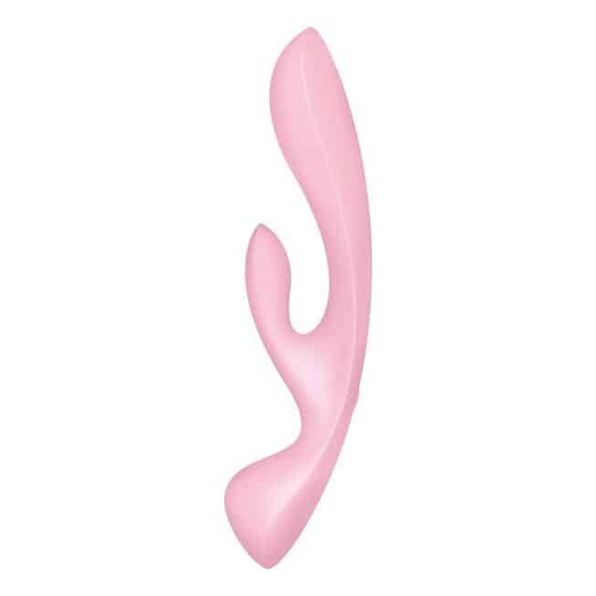 Satisfyer Triple Oh Thỏ 2in1 Hồng Rung Đỉnh