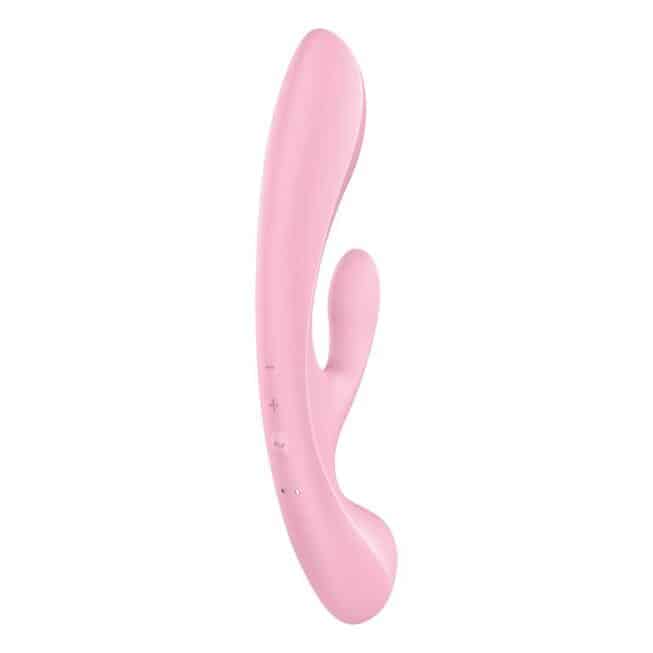 Satisfyer Triple Oh Thỏ 2in1 Hồng Rung Đỉnh