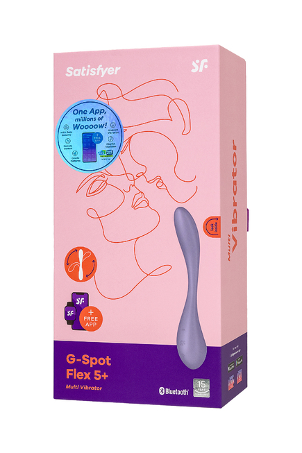 Satisfyer G-Spot Flex 5+ tím, uốn cong kép sướng ngập