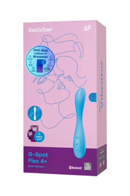 Satisfyer G-Spot Flex 4+ Xanh Dương Uốn Cong App