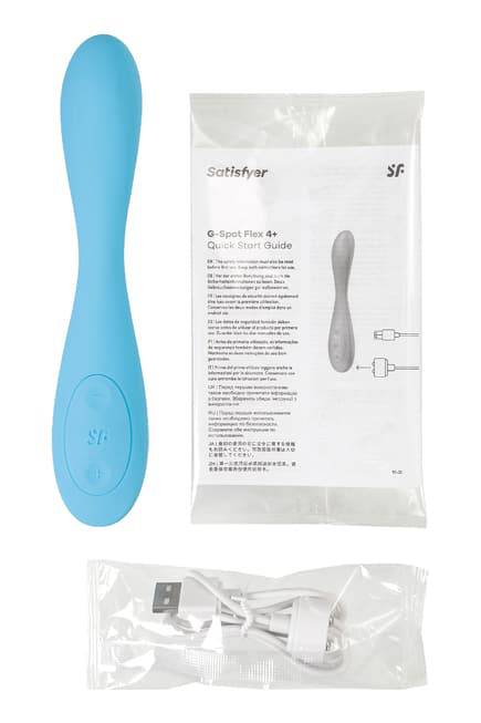 Satisfyer G-Spot Flex 4+ Xanh Dương Uốn Cong App