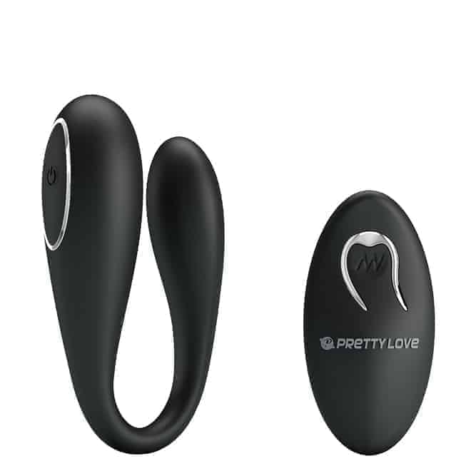Pretty Love Algernon Couple Vibro Đen Remote 9.6cm