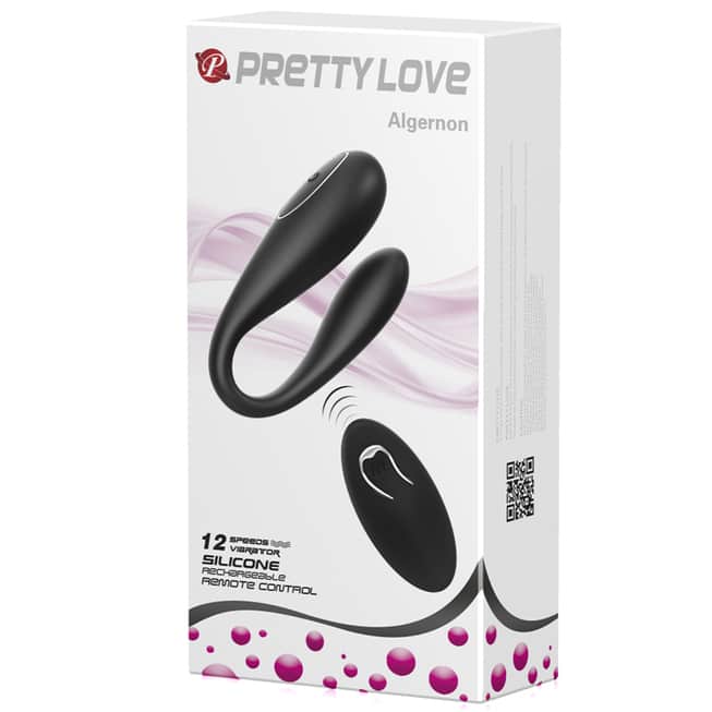 Pretty Love Algernon Couple Vibro Đen Remote 9.6cm