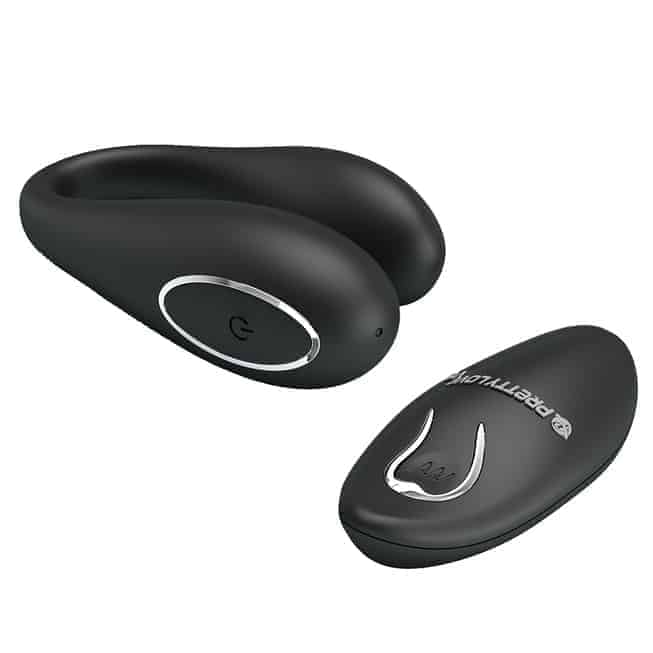 Pretty Love Algernon Couple Vibro Đen Remote 9.6cm