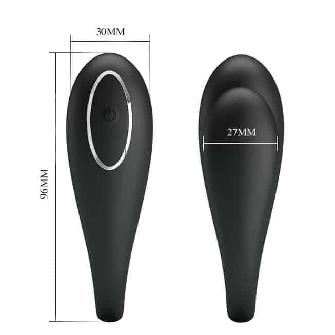 Pretty Love Algernon Couple Vibro Đen Remote 9.6cm