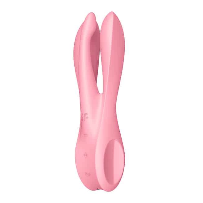 Satisfyer Threesome 1 Clit Vú 14cm Hồng Đa
