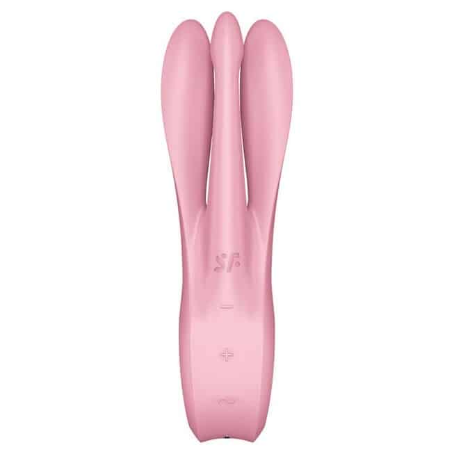 Satisfyer Threesome 1 Clit Vú 14cm Hồng Đa