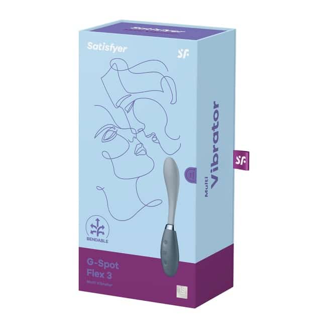 Vibrator Satisfyer G-Spot Flex xám uốn cong