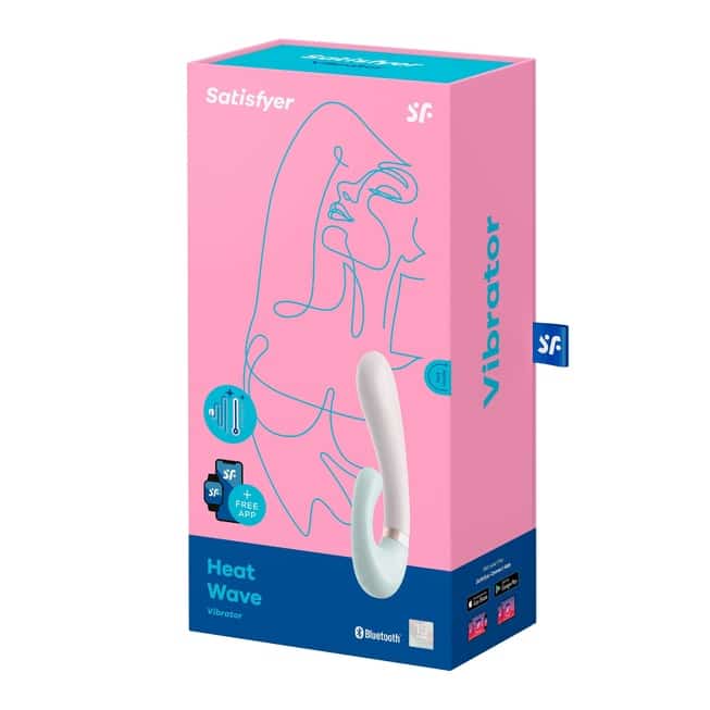 Satisfyer Heat Wave Rabbit Vibrator Trắng Mint Nóng App