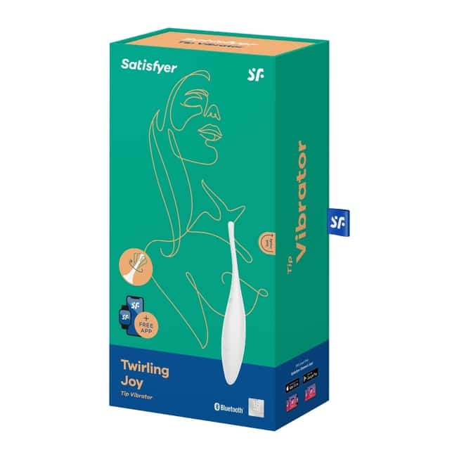 Satisfyer Twirling Joy Trắng App Rung G Siêu Phê